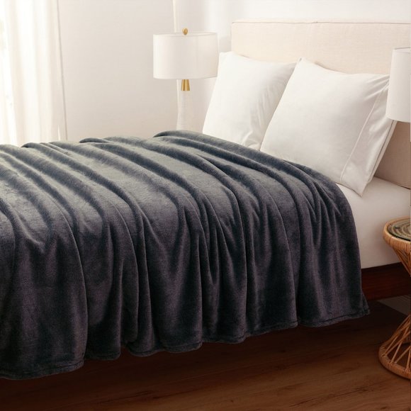 Berkshire Life Gray Eco Soft Blanket (King Size 112" x 92") - Picture 1 of 16